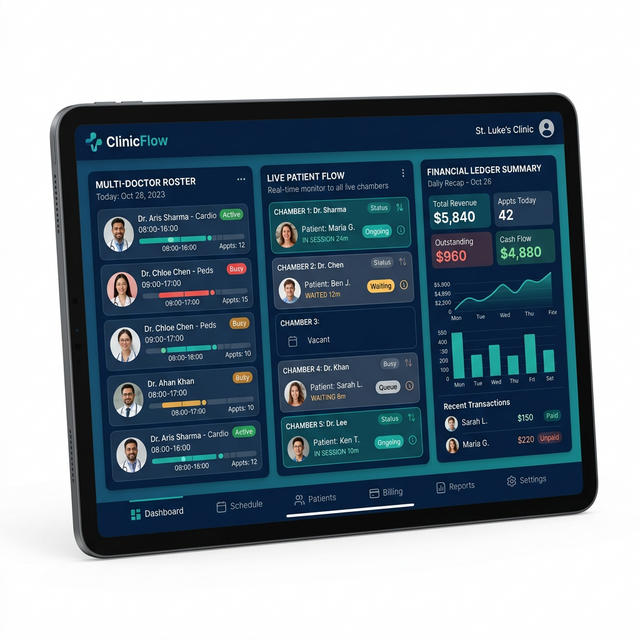 Clinic Management Interface for Koderma Doctors
